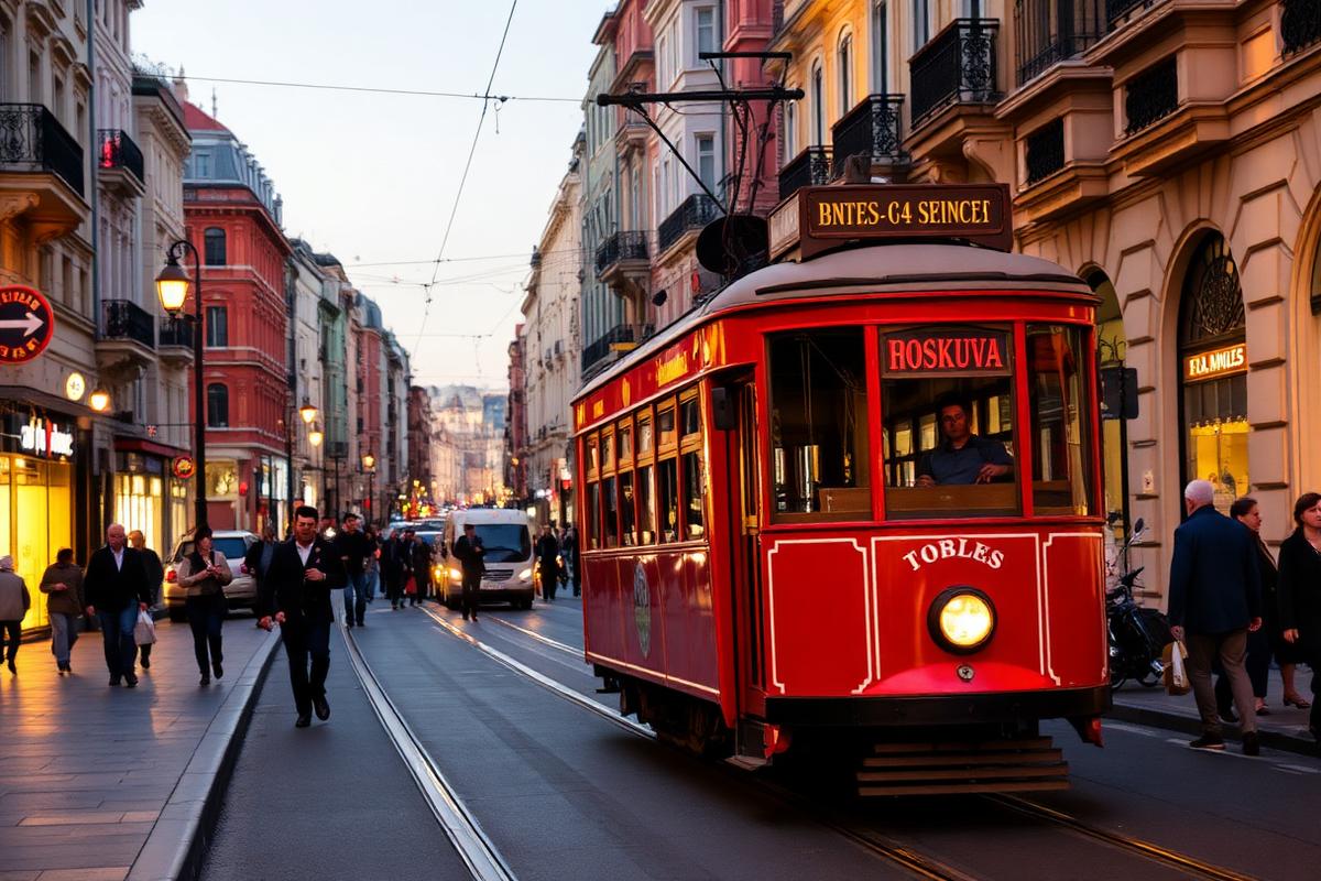 Elétrico na Avenida İstiklal
